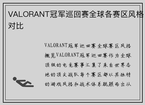 VALORANT冠军巡回赛全球各赛区风格对比
