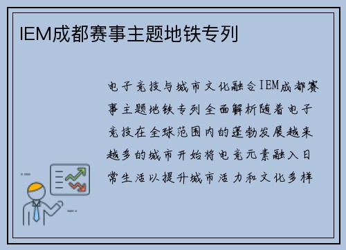 IEM成都赛事主题地铁专列